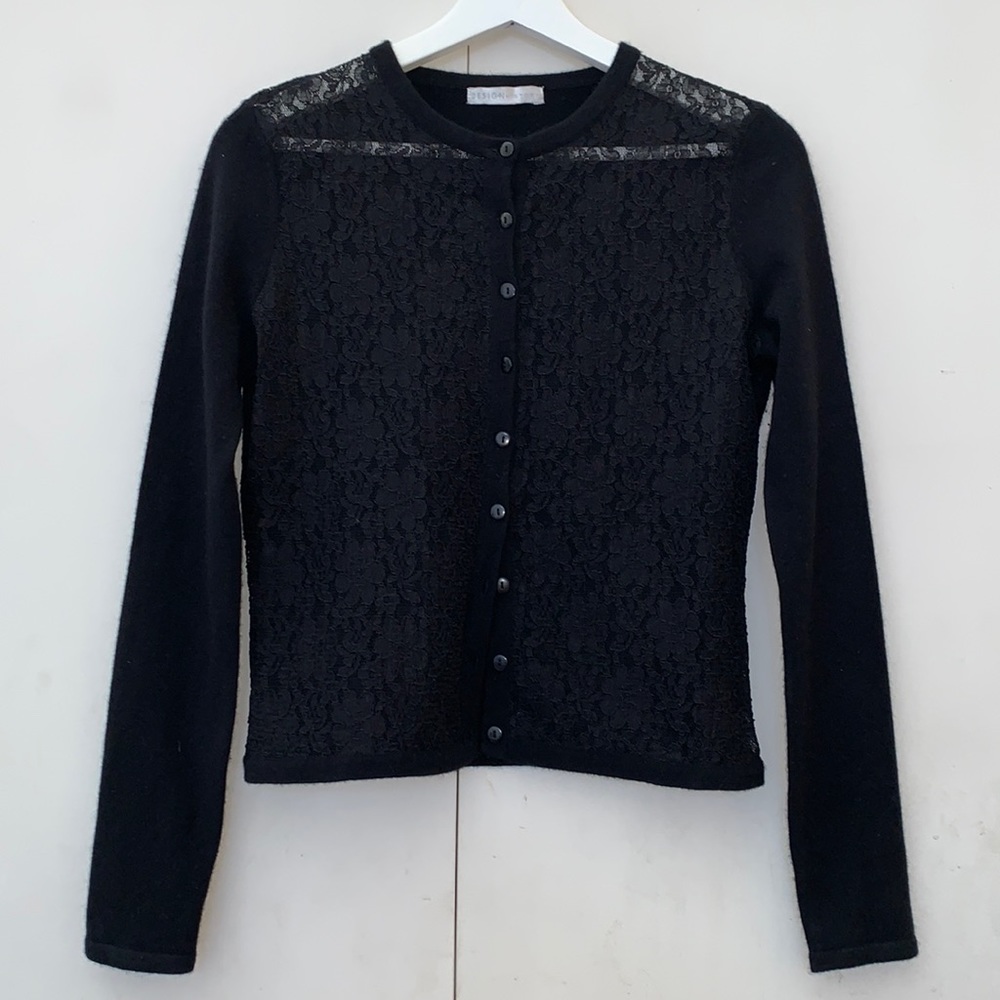 - Design Story Cashmere/Lace Sweater